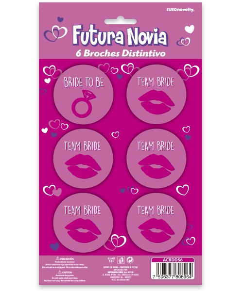 Futura Novia 6 Broches Distintivo