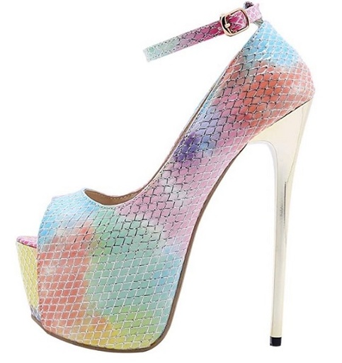 Zapatillas de Colores de segunda plataforma con puntera abierta