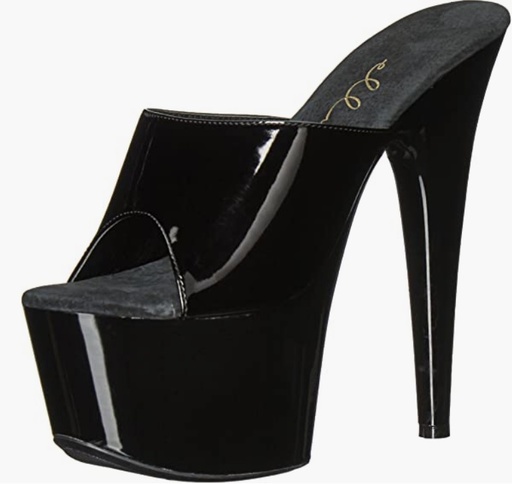 Zapatillas de plataforma con cubierta de Charol Negro
