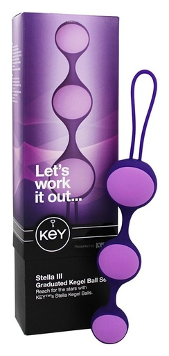 KeY STELLA III Graduated Kegel Ball Set Morado