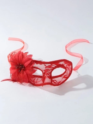 Antifaz Flor Rojo Poliester