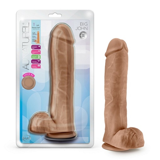 [BL-26627] AU NATUREL BIG JOHN - 11" DILDO - Marrón