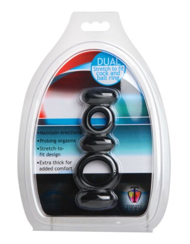 TRINITY VIBES DUAL Stretch to fit cock and ball ring