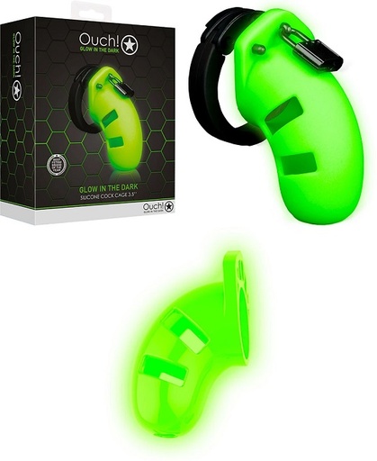 [OU729GLO] Ouch! SILICONE COCK CAGE - Glow in the Dark