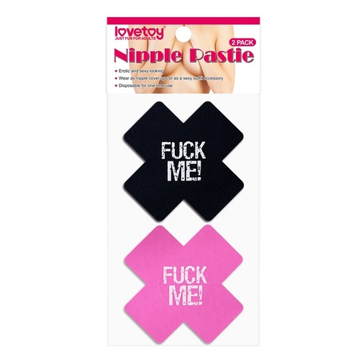 [LV763008] FUCK ME Cross Pattern Nipple Pasties