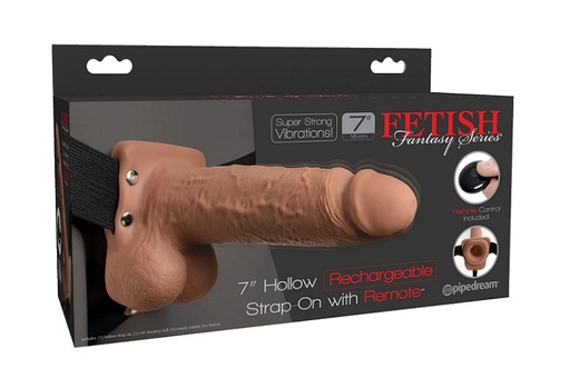 [PD3391-22] FFS 7" Hollow Rechargeable Strap-On with Remote