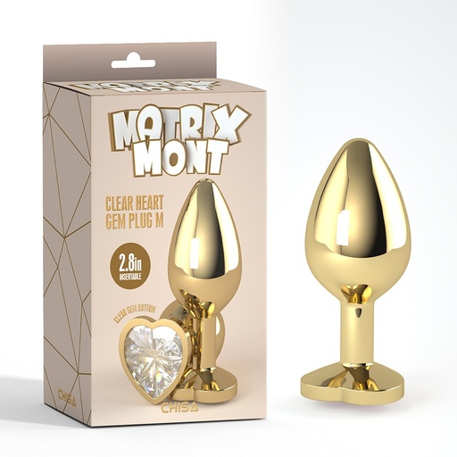 [CN-941412270] MATRIX MONT - Clear Heart Gem Plug M