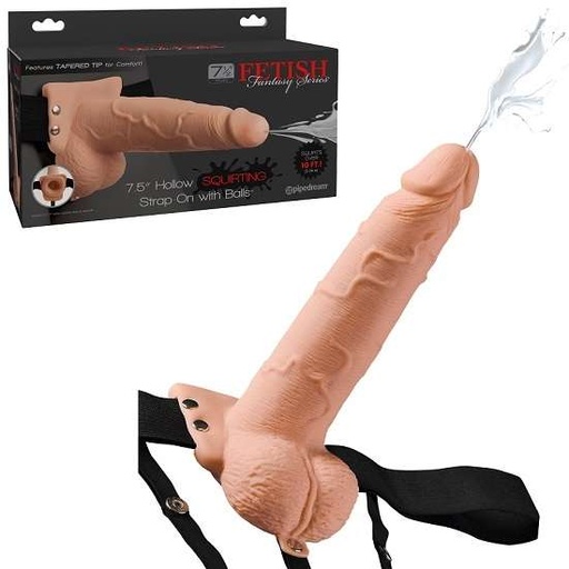 [PD3397-21] FFS 7.5" Hollow SQUIRTING Strap-On with Balls