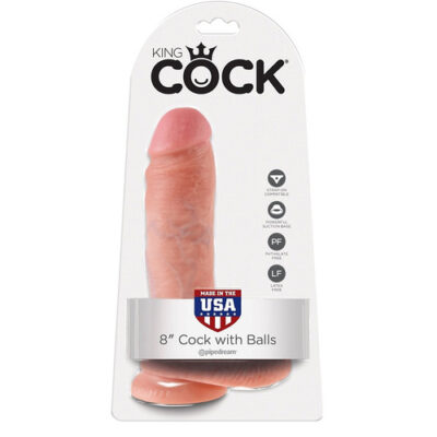 KING COCK 8" Cock with Balls