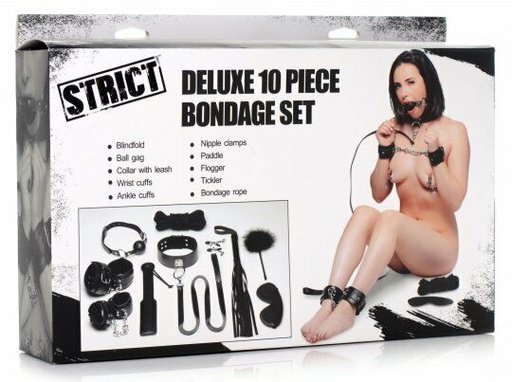[AG728] STRICT DELUXE 10 PIECE BONDAGE SET