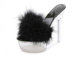 Zapatillas de segunda plataforma con peluche