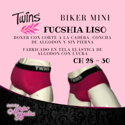 BIKER MINI FUCSHIA LISO - TWINS
