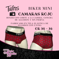 BIKER MINI HOMBRE CAMARAS ROJO - TWINS