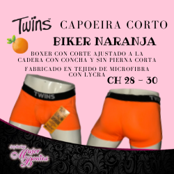 CAPOEIRA BIKER CORTO NARANJA - TWINS