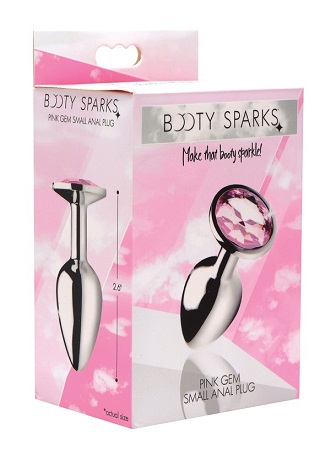 [AF631-Small] BOOTY SPARKS PINK GEM SMALL ANAL PLUG