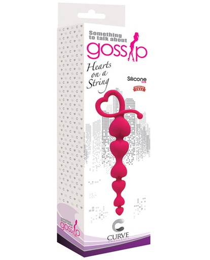 Gossip Hearts on a string