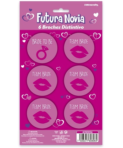 [ACBDDS6] Futura Novia 6 Broches Distintivo