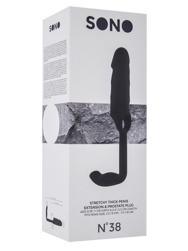 SONO N 38 STRETCHY THICK PENIS EXTENSION & PROSTATE PLUG