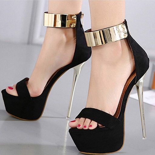 Zapatilla Sky High Stiletto Heel Pumps Negro